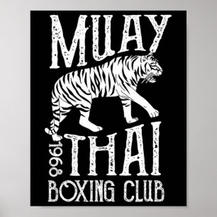 Póster Tigre de Muay Thai Entrenamiento de Mma Pelea Call