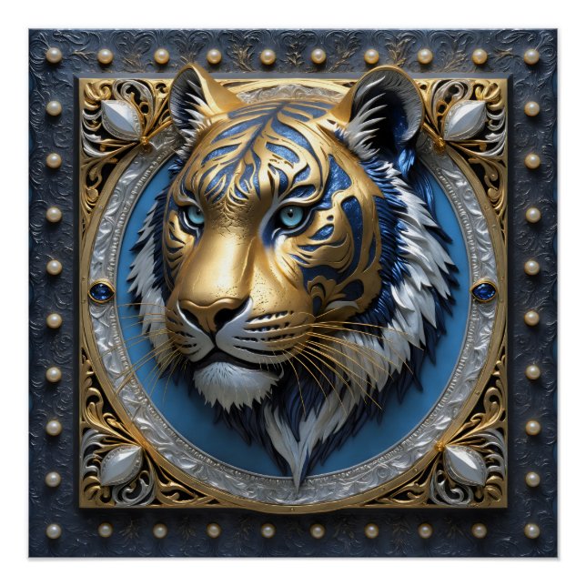 Póster Tigre de ojos azules (Anverso)