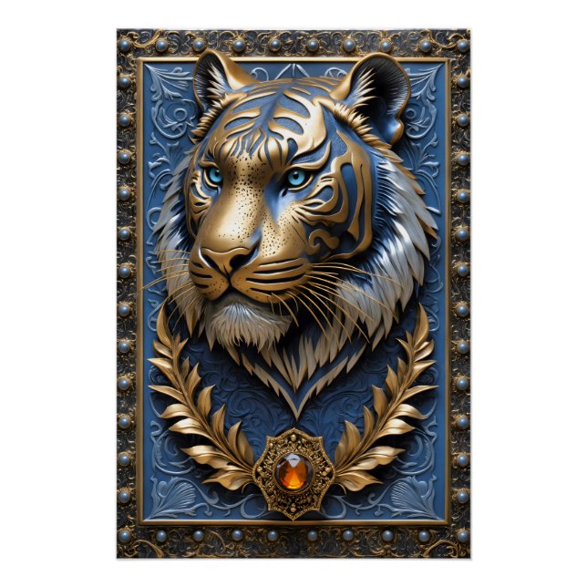Póster Tigre de ojos azules (Anverso)