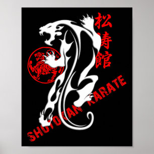 Póster Tigre de Shotokan Karate - Budo de artes marciales