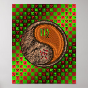 Póster Tigre de Virgo y Madera