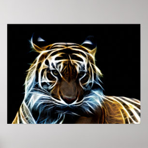 Póster Tigre del fractal
