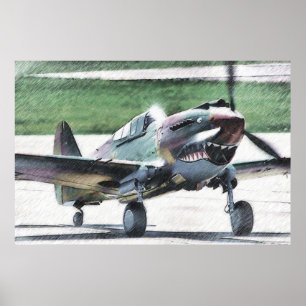 Póster Tigre del vuelo - AVG