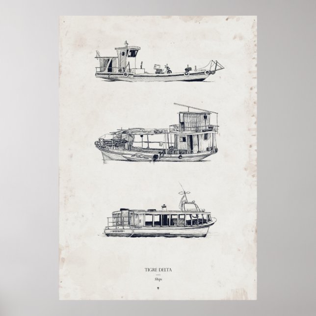 Póster Tigre Delta: Ships Part One Print (Frente)