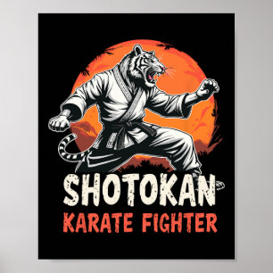 Póster Tigre, divertido K, luchador por las artes marcial