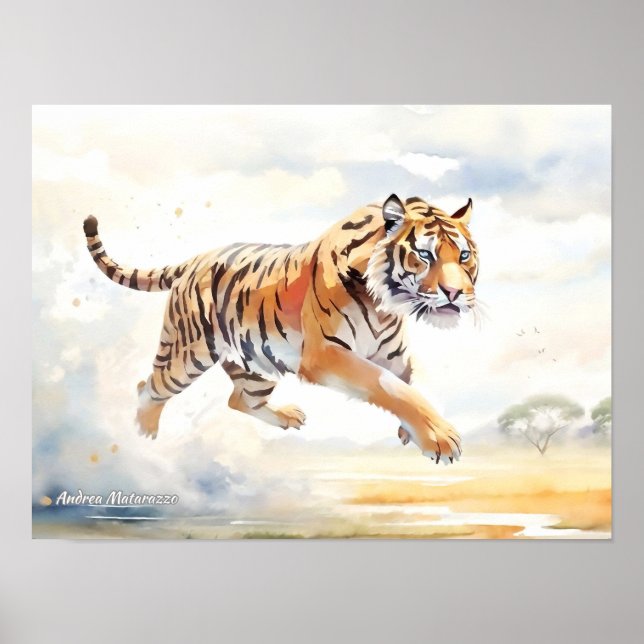 Póster Tigre en acción 2 (Frente)