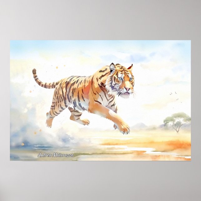 Póster Tigre en acción 3 (Frente)