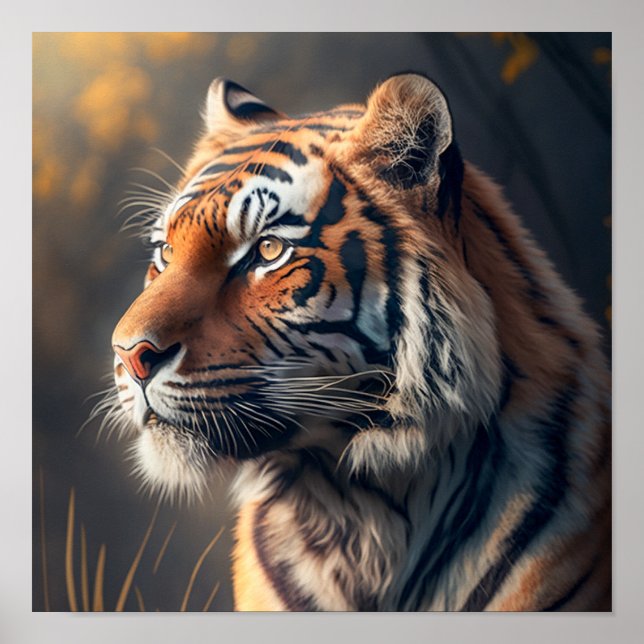 Póster Tigre en la naturaleza Valor de papel Poster (mate (Frente)