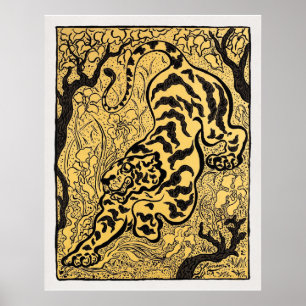 Póster Tigre en la selva (Tigre dans les jungles) (1893