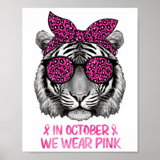 Póster Tigre En Octubre Usamos Awaren El Cáncer De Mama R