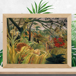 Póster Tigre en tormenta tropical, Henri Rousseau