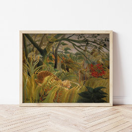 Póster Tigre en tormenta tropical | Henri Rousseau