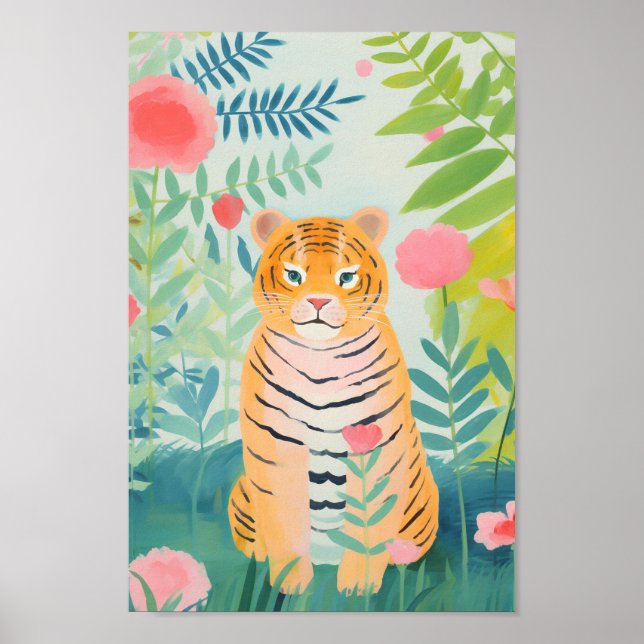 Póster Tigre feliz (Frente)