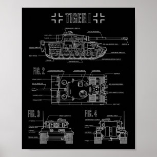 Póster Tigre I de Ingeniería del Depósito Alemán de la Se