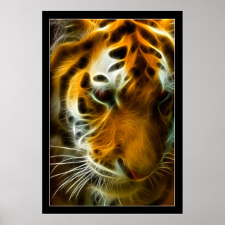 Póster Tigre inflamante