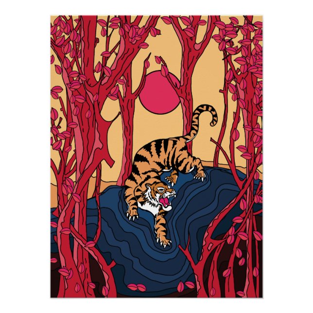 Póster Tigre japonés (Anverso)