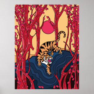 Póster Tigre japonés