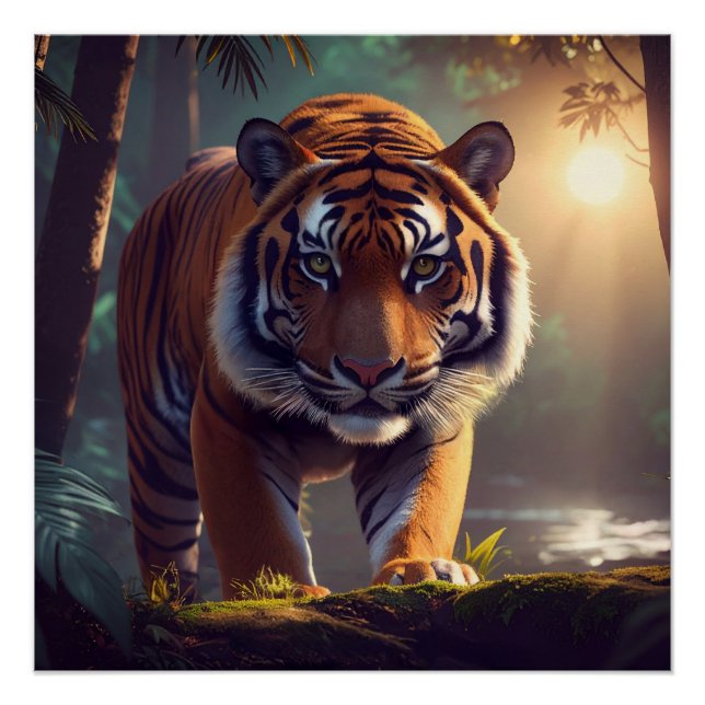 Póster Tigre majestuoso (Anverso)