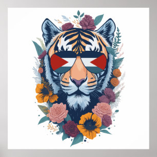 Póster Tigre palestino - BANDERA palestina