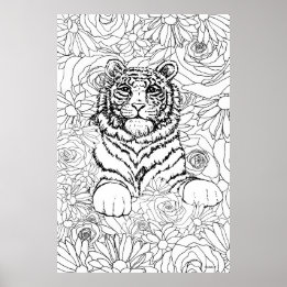 Póster Tigre Sabio