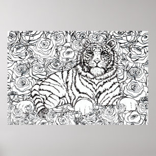 Póster Tigre Sabio