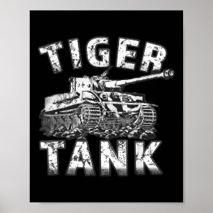 Póster Tigre Tanque Histórico Guerra Mundial 2 Ww2 Panze