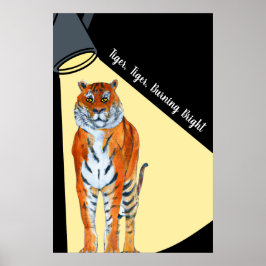 Póster Tigre, tigre, brillante en llamas