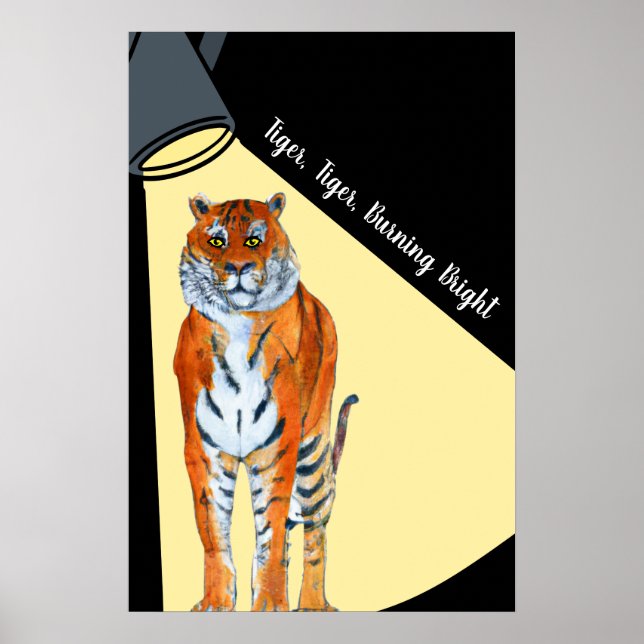 Póster Tigre, tigre, brillante en llamas (Frente)