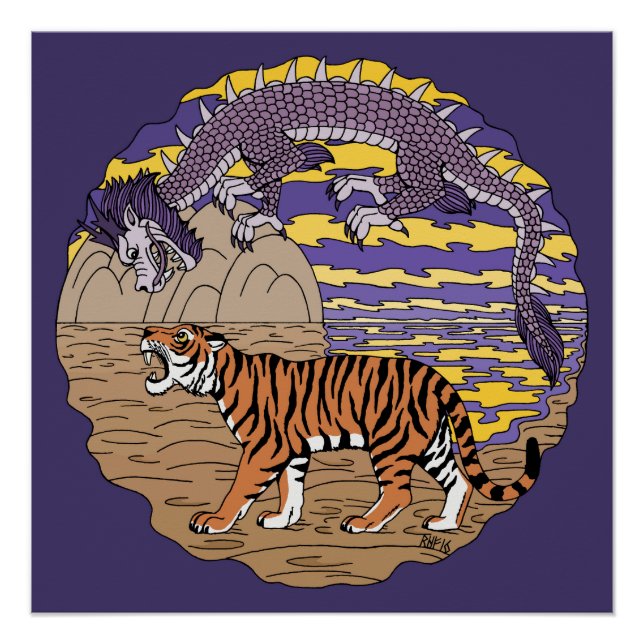 Póster Tigre y dragón (Anverso)