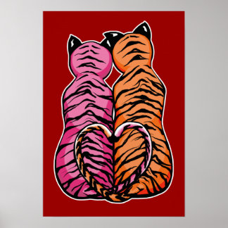 Póster Tigres enamorados
