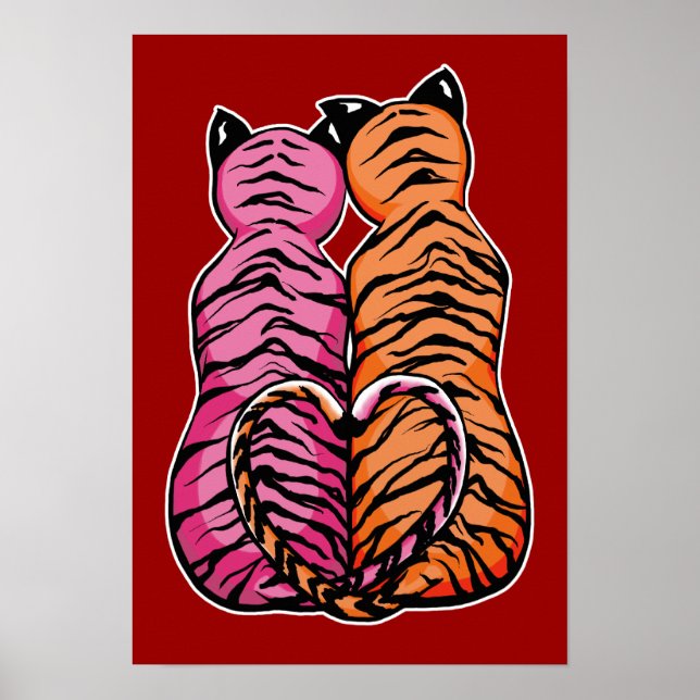 Póster Tigres enamorados (Frente)