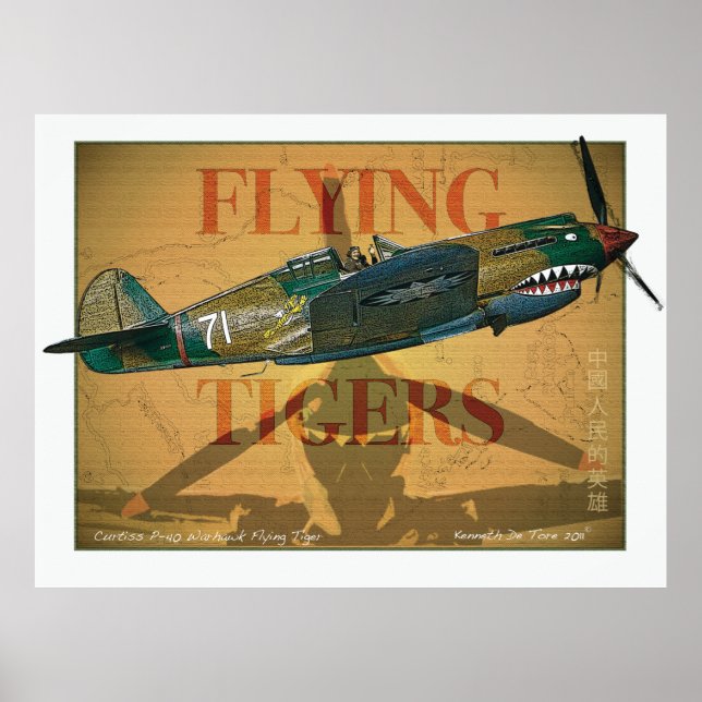 Póster Tigres voladores (Frente)
