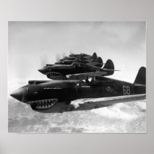 Póster Tigres Voladores En Formación 1942