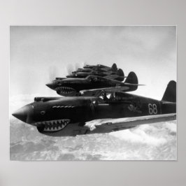 Póster Tigres Voladores En Formación En 1942