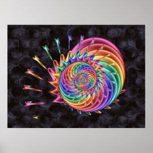 Póster Tijeras en espiral