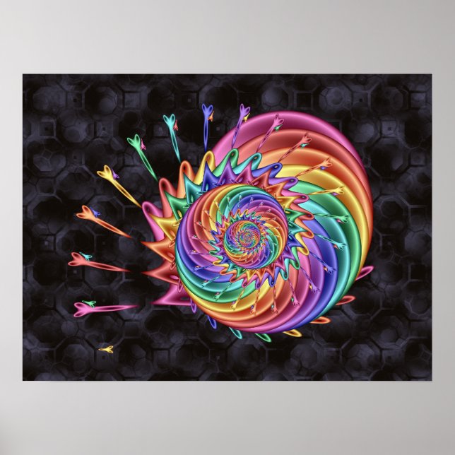 Póster Tijeras en espiral (Frente)