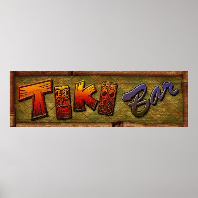 Póster Tiki Bar sign design (Frente)