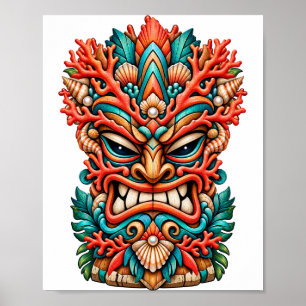 Póster Tiki Coral Fire