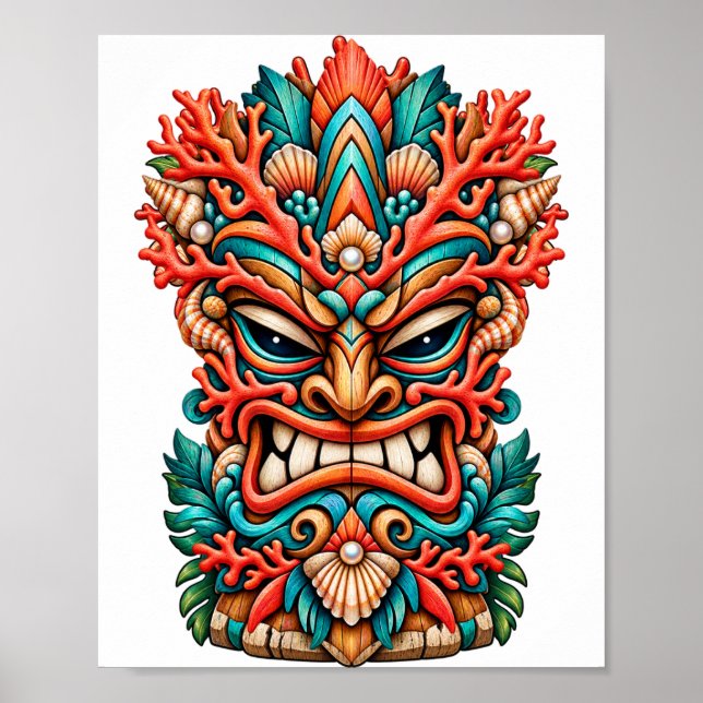 Póster Tiki Coral Fire (Frente)