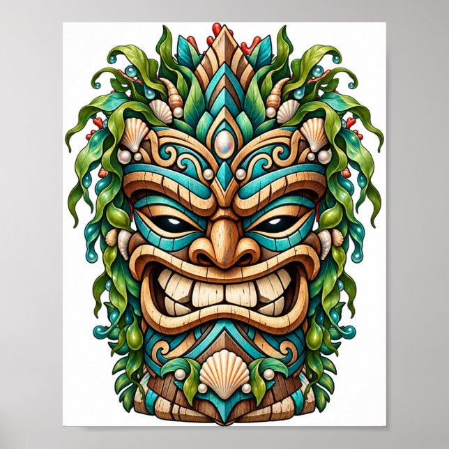 Póster Tiki de Concha de Jade (Frente)