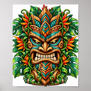 Póster Tiki de Helecho Esmeralda