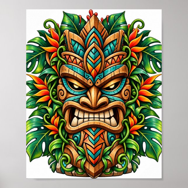 Póster Tiki de Helecho Esmeralda (Frente)