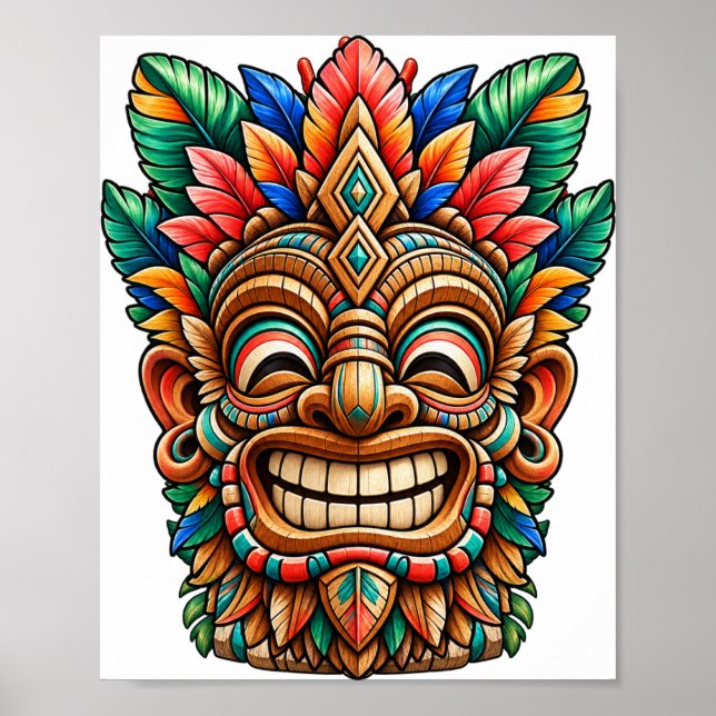 Póster Tiki de Isla Risueña (Frente)