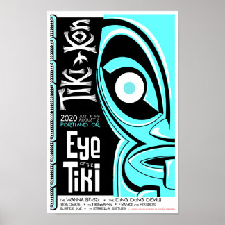 Póster Tiki Kon: Ojo del Poster Tiki (Ojo abierto)