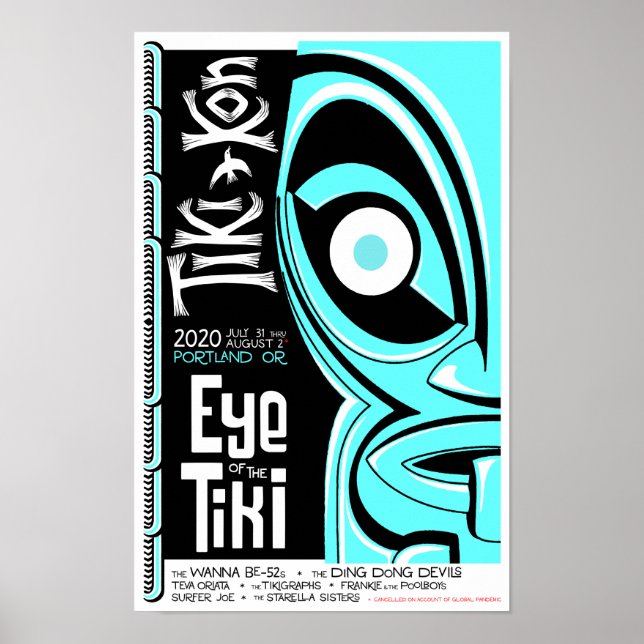 Póster Tiki Kon: Ojo del Poster Tiki (Ojo abierto) (Frente)