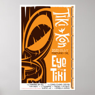 Póster Tiki Kon: Ojo del Poster Tiki (ojo cerrado)