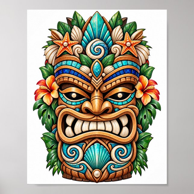 Póster Tiki Papaya Crest (Frente)
