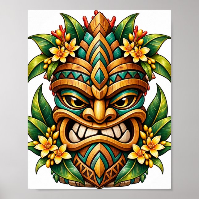 Póster Tiki Parrot Bloom (Frente)