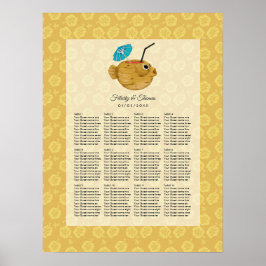 Póster Tiki Time Luau Summer Beach Wedding