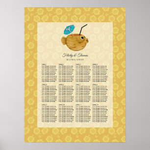 Póster Tiki Time Luau Summer Beach Wedding